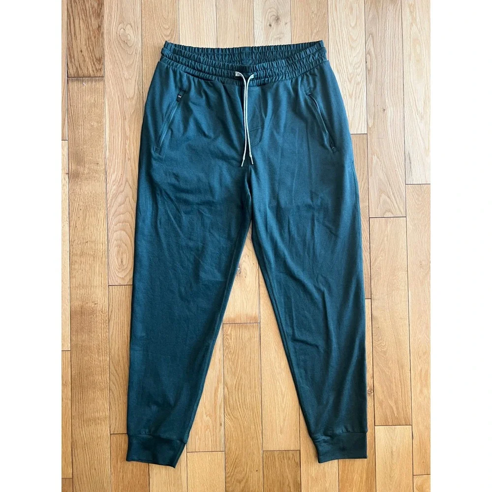 Vuori Men's Ponto Performance Jogger Pants Green Activewear Loungewear Size L
